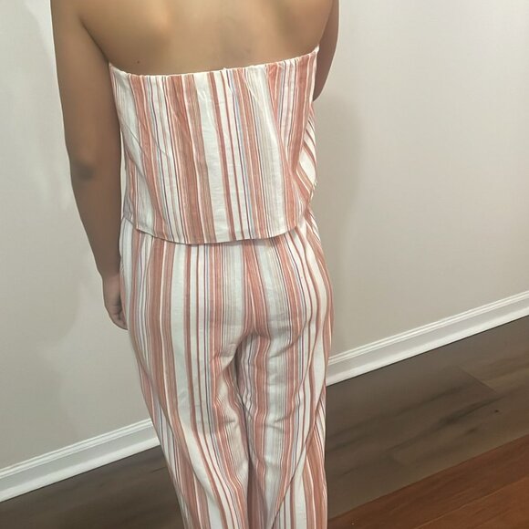 Bebop Strapless Striped Jumpsuit - Size Small - Picture 4 of 6